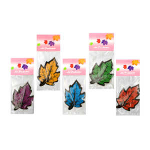 1pza Ambientador aromatizante colgante en forma de hojas de árbol puntiagudas, variedad de aromas y colores / air fresheners / py-8003