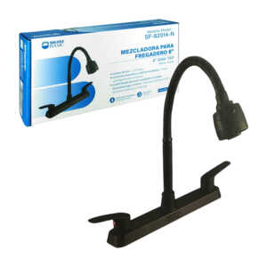 Mezcladora para fregadero color negro matte con extensión flexible de 8in / solvex basic / 8 sink tap