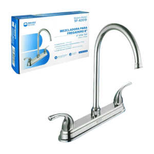 Mezcladora para fregadero color plateado de 8in / solvex basic / sf-82019 / 8 sink tap