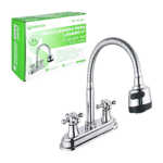 Mezcladora para lavabo de 4in con extensión flexible boquilla de doble función / sp-40065 / mezcladora solvex