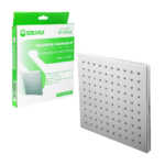 Cabezal cuadrado para regadera color plateado de 8in / regadera solvex / sp-50024