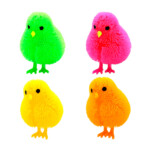 Juguete antiestrés en forma de pollito con luz led, de plástico apachurrable, variedad de colores / y-0164-2