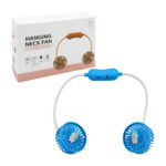 Ventilador portátil para el cuello con doble salida de aire recargable, flexible y con decoración de labubus o capibaras, variedad de colores y diseños / sma5b / hanging neck fan / sma-5a