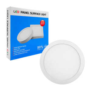 Lámpara panel de luz led redondo de luz blanca y consumo de 12w / 11-0107 / panel surface light