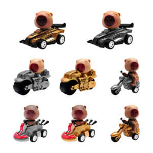 1pza mini vehículo - carrito de fricción con diseño de capibara, variedad de modelos / race car / hot speed / 111-441b5