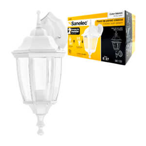 1pza Farol de pared clásico, blanco, empotrable de dos maneras, variedad de funciones / sanelec / 0824