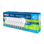 Paquete con 10 focos bombillas leds ahorradores de luz blanca aksi con consumo de 5w / 129006