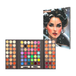 Estuche con 90 sombras de maquillaje con 2 brochas aplicadoras, variedad de colores / lady model / lm-2029