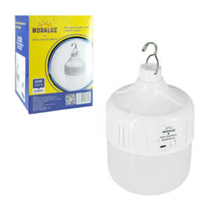 1pza Foco recargable mediano de plástico led, con gancho colgante y 3 modos de luz, variedad de usos / 80w / moda-eme79u