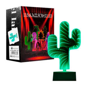 Lámpara led decorativa 3d efecto tunel con base, 13.5x6.3x22.5cm, variedad de modelos / 17665