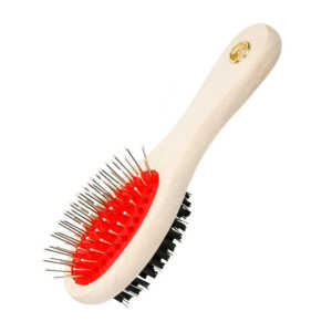 Cepillo doble de madera para mascotas, 20cm / brush for cats and dogs / 18-0018