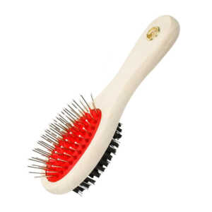 Cepillo doble de madera para mascotas, 22cm / brush for cats and dogs / 18-0019