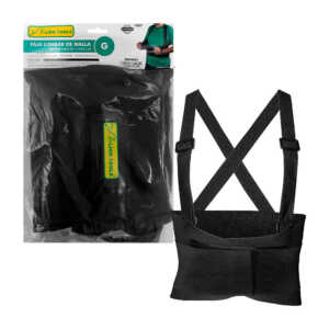 1pza Faja elástica lumbar lion tools ajustable, transpirable, con broche de velcro y 5 varillas, variedad de funciones / talla g / 108x23cms
