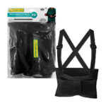 1pza Faja elástica lumbar lion tools ajustable, transpirable, con broche de velcro y 5 varillas, variedad de funciones / talla eg / 122x24cms