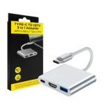 Hub adaptador 3 en 1 con entrada tipo c, puerto usb - hdtv y tipo c, variedad de colores / type-c to hdtv / 210374