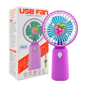 Mini ventilador recargable de mano con o sin decoración 3d de animales o frutas, variedad de colores y modelos / 25-dfs-006 / dfs-007 / fan-xg / usb fan