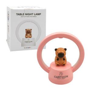 Lámpara con aro para escritorio con decoración de personajes animados, variedad de colores / cartoon night light / table night lamp / y-d621