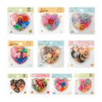 1pza blíster en forma de corazón con mini pinzas - broches y ligas para el cabello, variedad de modelos y colores / y-181-6 / weiya jewelry / 107578