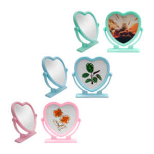 Espejo mediano con forma de corazón para tocador, 15cm, variedad de colores / hongli / 2010