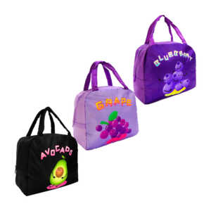 Lonchera térmica infantil con estampado de frutas animadas, variedad de diseños / grape / avocado / blueberry / 5506
