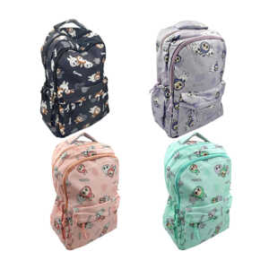Mochila grande con 3 compartimentos y estampado de labubu, variedad de colores / 7006#