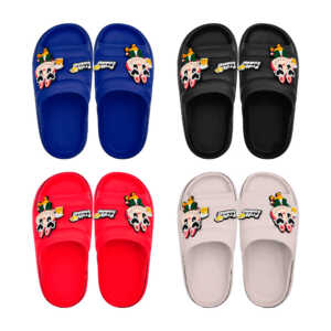 Par de sandalias tipo chanclas infantiles con diseño de labubu fruit summer, variedad de colores / 81405