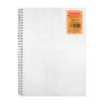 Libreta grande siokarch doble espiral metálico con pasta transparente de 70 hojas con cuadro grande 210*288m / libreta cuadriculada / a4-002-7