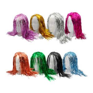 Peluca para fiesta con efecto metálico tipo lluvia, variedad de colores / tinsel wig / the most special you / ar0498