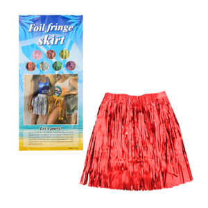 Falda para fiesta con efecto metálico tipo lluvia, variedad de colores / foil fringe skirt / 020664