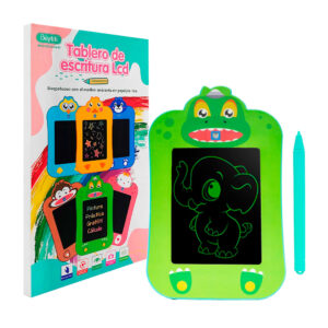 1pza Pizarrón mágico infantil para dibujo, con pluma plástica, botón de borrar y marco con forma de animalitos animados, variedad de modelos / tablero de escritura lcd / buytiti