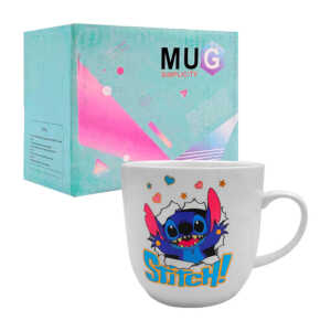 Taza de porcelana con estampado de stitch, 8.8x8.6cm / mug simplicity / ap7423