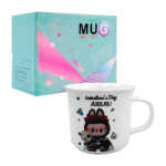 Taza de cerámica con estampado de labubu, 9.1x8.1cm / valentines day labubu / mug simplicity / ap9699