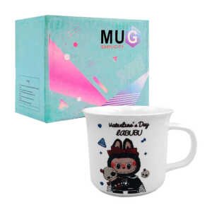 Taza de cerámica con estampado de labubu, 9.1x8.1cm / valentines day labubu / mug simplicity / ap9699