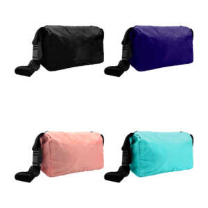 Bolsa rectangular lisa de tela - poliéster con 1 compartimento, correa y broche ajustable grande, variedad de colores / bb-1232