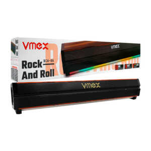 Bocina barra de sonido bluetooth, con luces rgb, recargable con diseño de madera entrada usb y tf, variedad de colores / bca-06 / rock and roll