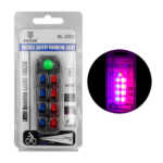 1pza Lámpara para bicicleta rectangular, recargable, con 5 modos de iluminación, variedad de colores / dogxn / bl-2002