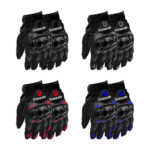 Par de guantes protectores de tela, con protectoras de nudillos y palmas de goma, variedad de colores / dong xin / ca-42