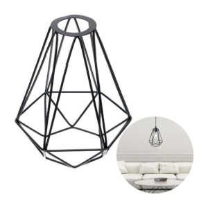 Soporte colgante tipo jaula con forma de diamante para bombilla-foco, 20cm / d-20673