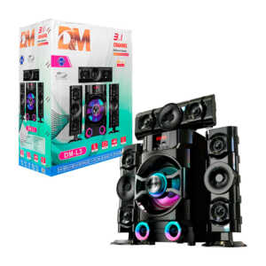 Equipo de sonido de 6 pulgadas con 3 amplificadores conexión bluetooth, entrada usb, sd, control remoto y luz led en el altavoz / dm-l3