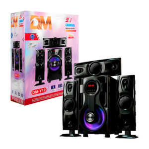 Equipo de sonido bluetooth con 3 amplificadores conexión auxiliar, usb y sd luz led en el altavoz + control / dm-y12