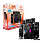 Equipo de sonido bluetooth con 3 amplificadores pantalla digital, salida de audio en forma de X, conexión usb, sd, luz led en el altavoz + control remoto / dm-y13 / multimedia speaker