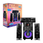 Equipo de sonido con 3 amplificadores conexión bluetooth, entrada sd, usb, auxiliar, pantalla digital + control remoto para control de sonido / dm-y14