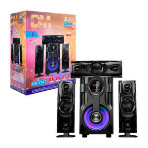 Equipo de sonido con 3 amplificadores conexión bluetooth, entrada sd, usb, auxiliar, pantalla digital + control remoto para control de sonido / dm-y14