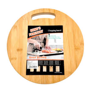 Tabla de madera redonda para cortar alimentos, 30x1.8cm / gong´s forestry / e4062 / tabla para picar