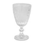 Copa de vidrio con efecto diamante-rombos y capacidad de 250ml, 15cm / e6818