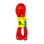 Extensión starlux naranja uso rudo de 5 metros  con 3 contactos / stp-2 / extn5