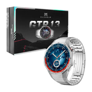 Smartwatch redondo metálico con juego de 2 correas, cargador magnetico, variedad de funciones, variedad de colores / gtr13 / gtr-13 / gtr.13 / maxewar