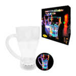1pza Tarro transparente con agarradera e iluminación led, variedad de usos / inductive rainbow color cup / ly1906