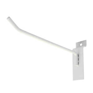 1pza Gancho blanco de 15cm para panel ranurado / h1304