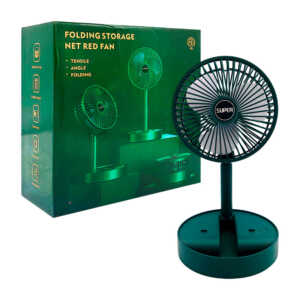 Ventilador de escritorio de 3 velocidades, móvil, con base y soporte para celular, variedad de colores / ventilador super / folding storage net red fan / hj-013